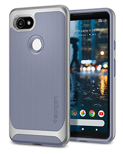 Pixel 2 XL Case, Google Pixel 2 XL Case, Spigen Neo Hybrid - Flexible Inner TPU and Reinforced Hard Bumper Frame for Google Pixel 2 XL (2017) - Kinda Blue