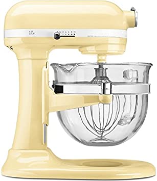 KitchenAid KF26M2XAC 6-Qt. Professional 600 with Glass Bowl Almond Cream