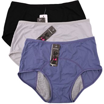 Women Mesh Holes Breathable Leakproof Period Panties Mulit Pack Size:4-10