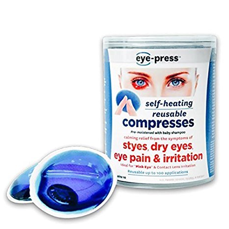Eye-Press: Self-Heating, Reusable Compresses For The Eyes To Treat Stye, Chalazion, Blepharitis, Dry Eye