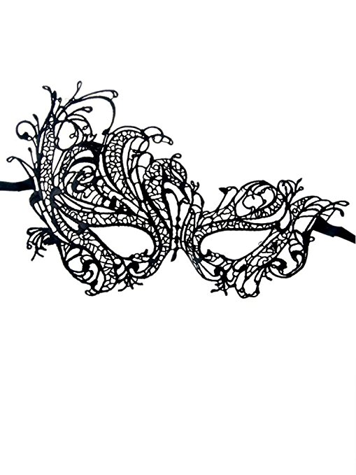 PERSUN Women's Fancy Crochet Lace Masquerade Party Costume Dnace Ball Eye Mask