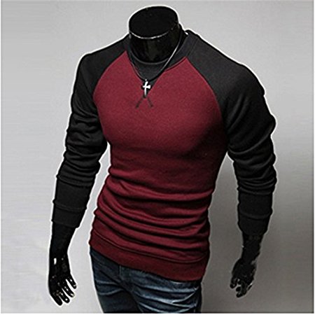 Dolland Unisex 3D Digital Printed Hooded Sweatshirt Casual Loose Pullover Hoodie with Big Pockets ,Red Wine L