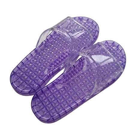 Acupressure Slimming SPA Massage Shoes Slipper Bathroom Washing Shower Slipper Sandal Color Purple/Green/Blue/Red (purple), Medium size