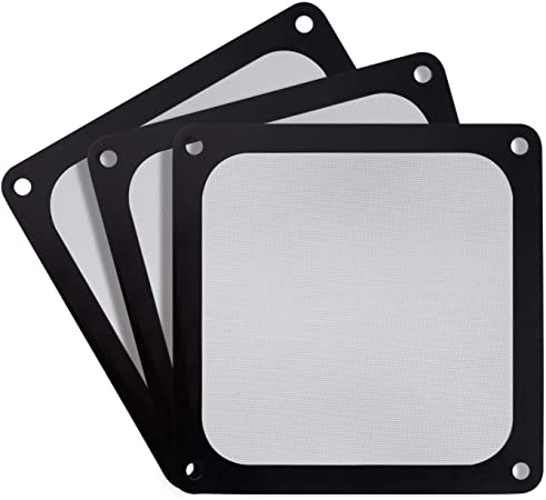 SilverStone Technology SST-FF143B-3Pk 140mm Ultra Fine Fan Filter with Magnet Cooling, Compatible with Most 140mm Fans or Vents
