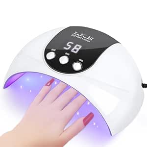 LKE UV Light for Gel Nails, 54W UV LED Nail Lamp with 18 Beads 3 Timer Setting & Auto Sensor Nail Dryer for Gel Polish Polygel Fast Curing Manicure Professional UV Nail Light Home Salon Nail Tools