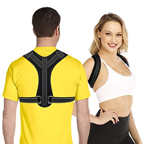 Posture Corrector for Women and Men, - Adjustable Upper Back Straightener Brace and Providing Pain Relief From Neck, Shoulder and Back - Clavicle Support
