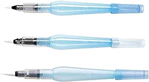 Pincel pentel xfrh-3bfm rellenable agua redondo blister de 3 unidades puntas surtidas