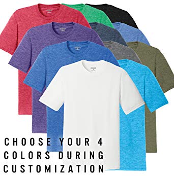 KAMAL OHAVA Men's Ultra Soft Tri Blend Short Sleeve T-Shirt (Pack of 4)
