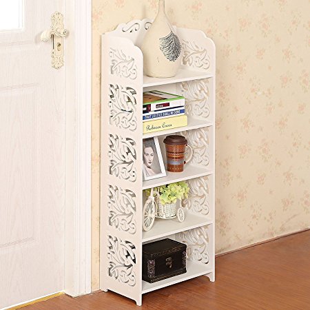 Dline - White Wood&Plastic Storage Shelf (5C)