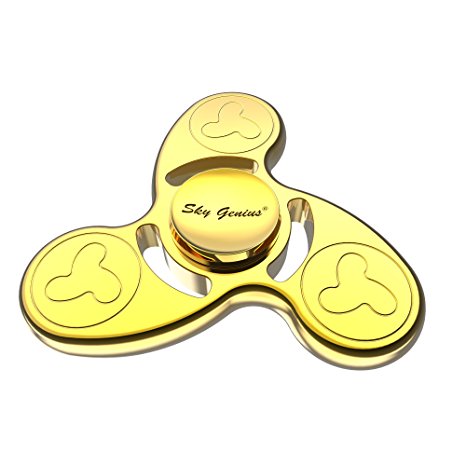 Hand Finger Metal Spinner Fidget Toys with High Speed 3-8 Min Spins,Silent Tri Spinner with Removable Smooth Bearing,EDC Cool Fidget For Adults,Kids,Anxiety,Adhd,Autism(1 More Bearing&Tools Included)