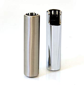 4 New Refillable Mini Original Clipper Lighters with Removable Metallic Cover