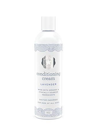 Organic Lavender Conditioner - EWG VERIFIED - Light Lavender Scent - 12 Fluid Ounces Family Size - No Chemicals, Sulphates, Parabens or Phosphates - Light Conditioner For Baby Hair
