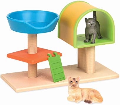 Terra by Battat – Cat Tree – Cat Toy Animal Figure Playset for Kids 3-Years-Old and Up (3 pc)