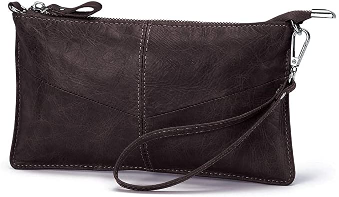 Lecxci Leather Crossbody Purses Clutch Phone Wallets with Card Slots for Women