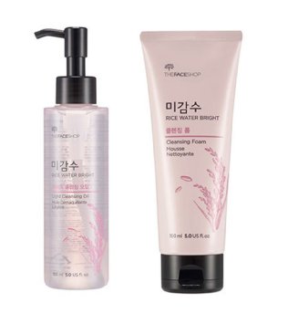 [Total 2Pcs] The Face Shop Rice Water Bright Cleansing Oil   Foam SET
