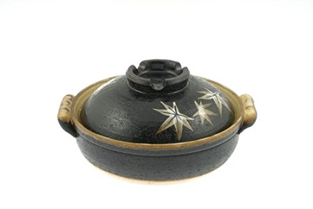 Kyoto Maple 8-1/2-Inch Donabe Japanese Hot Pot, Serves 2 People