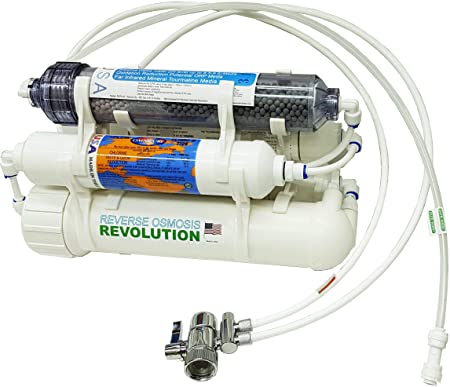 Alkaline (raise pH level) 5-stage Countertop Reverse Osmosis Revolution Water Purification System, 75 GPD membrane