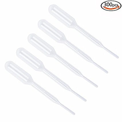 JPSOR 300pcs 0.2ml Disposable Plastic Transfer Pipettes