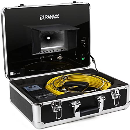 Duramaxx Inspex - Inspex camera, professional pipe/inspection camera, 2000/3000/4000, waterproof up to 2 bar, video recording via USB (USB stick, External hard drive), Micro-SD, 40m Cable, Black