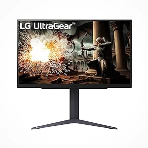 LG UltraGear Gaming Monitor 27GS75Q, 27 inch, 1440p, 180Hz, 1ms Response Time, IPS Display, HDR 10, NVIDIA G-Sync & AMD FreeSync compatible, Smart Energy Saving, DisplayPort, HDMI