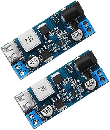 HiLetgo 2pcs USB Voltage Regulator DC 9V-36V Step Down to DC 5V 6A Volt Transformer Power Supply Module for Phone Fast Charging