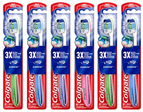 Colgate Colgate 360 surround toothbrush, soft (6 count), 6 Count