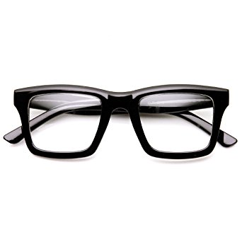 zeroUV - Modern Fashion Dapper Square Bold Frame Clear Lens Glasses