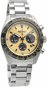 Seiko Speedtimer Solar Chronograph Gold Dial Stainless Steel Mens Watch SSC817