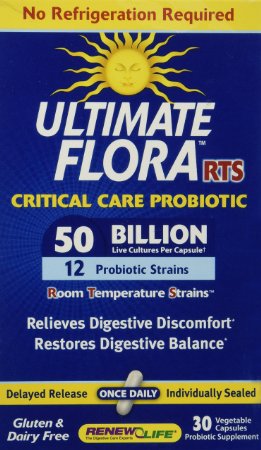 Renew Life Ultimate Flora Extra Care Probiotic Go Pack 50 Billion Formerly RTS Critical Care 30 Count