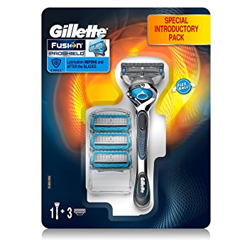 Gillette Fusion ProShield Chill Razor with 3 Razor Blades, Starter Pack