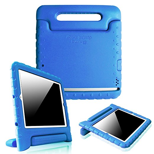 Fintie Apple iPad Air (iPad 5) / New iPad 9.7 Inch 2017 Model Kiddie Series Light Weight Shock Proof Convertible Handle Stand Cover Case Kids Friendly - Blue