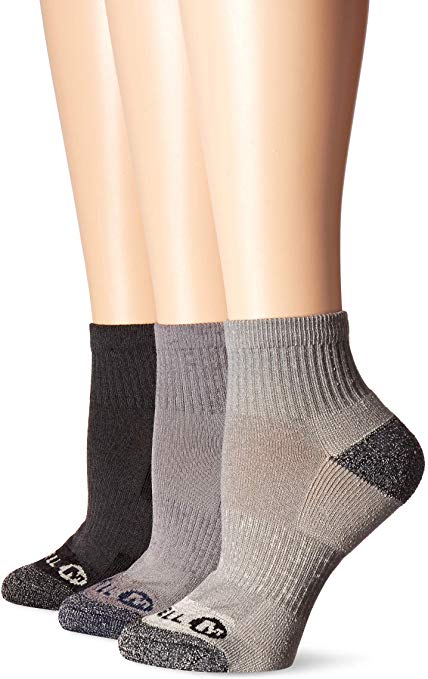 Merrell Women's 3 Pack Cushioned Performance Hiker Socks (Low Cut/Quarter/Crew)