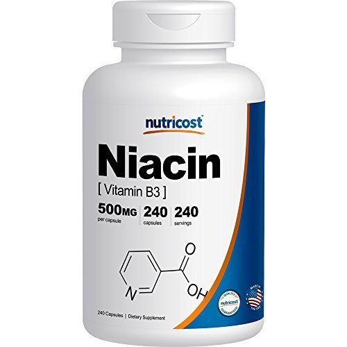 Nutricost Niacin (Vitamin B3) 500mg, 240 Capsules