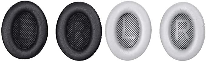 Bose QuietComfort 35 Headphones Ear Cushion Kit, Black Bundle with Bose QuietComfort 35 Headphones Ear Cushion Kit, Silver