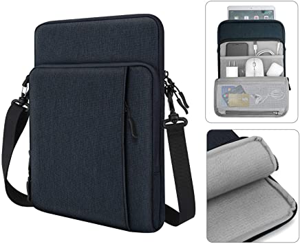 Dadanism 12.9 Inch Tablet Sleeve Shoulder Bag Fit New iPad Pro 12.9 2020/2018 with Magic Keyboard, Protective Waterproof Pouch Case for 12.3" Surface Pro 7/6/5/4, New MacBook Pro 13" - Indigo