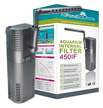 All Pond Solutions 450IF Aquarium Internal Filter, 450 Litre/ Hour