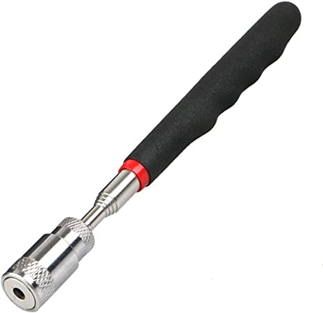 LED Light Magnetic Pickup Tool 31 Inch Telescoping Stainless Steel with Alloy Head