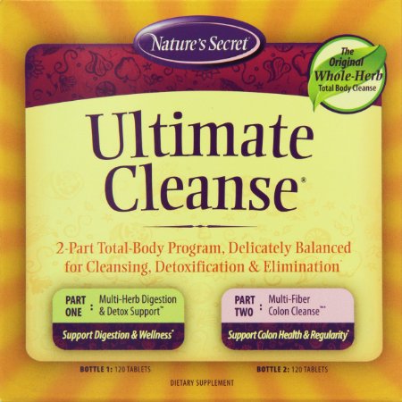 Natures Secret Ultimate Cleanse 2-Part Program to Support Detoxification and Cleansing Tablets 2 120-Count Bottles