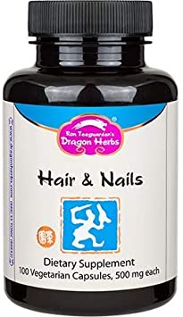 Dragon Herbs Hair & Nails -- 500 mg - 100 Vegetarian Capsules