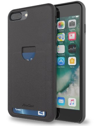 iPhone 7 Plus Wallet Card Case, ProCase Slim Hard Cover Protective Case with Card Slot Holder for Apple iPhone 7 Plus 5.5 Inch 2016 -Black