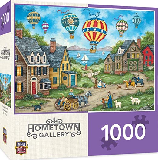 MasterPieces Hometown Gallery Passing Through - Hot Air Balloons 1000Piece Jigsaw Puzzle by Bonnie White