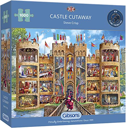 Gibsons Games Castle Cutaway 1000 Piece Jigsaw Puzzle