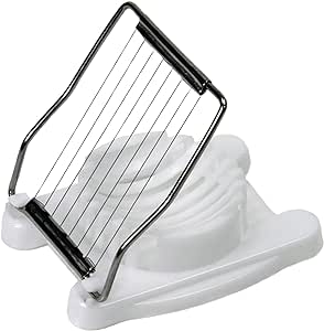 Chef Craft Basic Plastic Egg Slicer, 4 inches in length 8 stainless steel wires, White