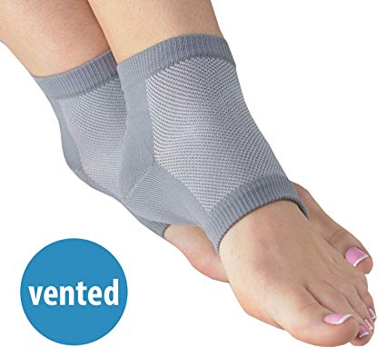 NatraCure Vented Moisturizing Gel Heel Sleeves (609-M-RET) - Size: Large