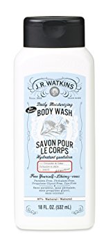 J.R. Watkins Daily Natural Moisturizing Body Wash, Paraben Free Formula, Coriander & Cedar, 6 Count