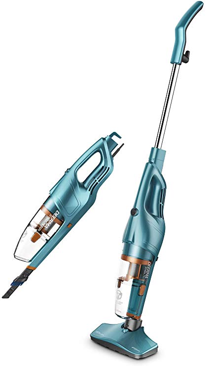DEERMA 2 in 1 Vacuum Cleaner, Lightweight Corded Upright Stick and Handheld Vacuum Cleaner with Stainless Steel Filter, 600W Strong Suction Power for Hard Floor Carpet Car Pet Hair