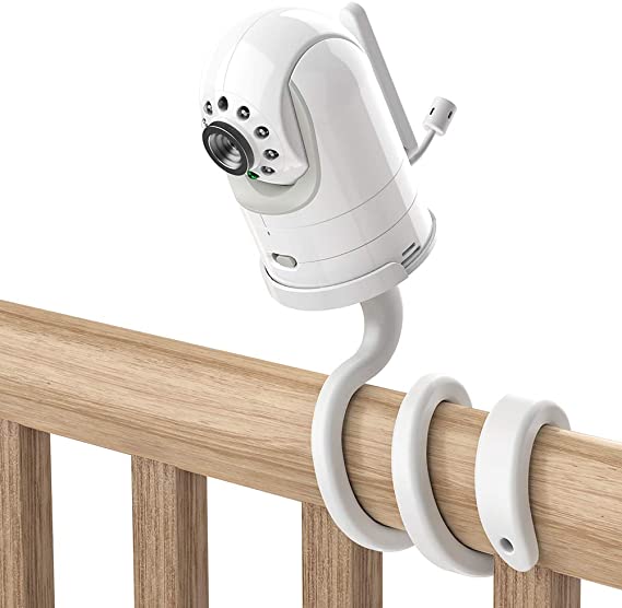 Adjustable Crib Mount for Infant Optics DXR-8/PRO/Motorola Baby Monitor, Versatile for Infant Optics Baby Monitor Versatile Twist Holder Without Tools or Wall Damage(White)