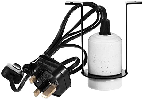 EARLYBIRD SAVINGS Reptile Ceramic Heat Lamp Holder Pet Heater Bracket for E27 Bulb
