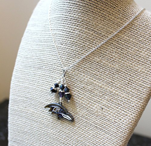 Baltimore Ravens Charm Necklace Sterling Silver