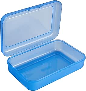 Amazon Basics Pencil Box, 1-Pack, Blue, Solid